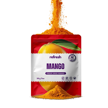 Refresh Dry Freeze Mango Tozu 50g - Dondurularak Kurutulmuş Meyve Tozu